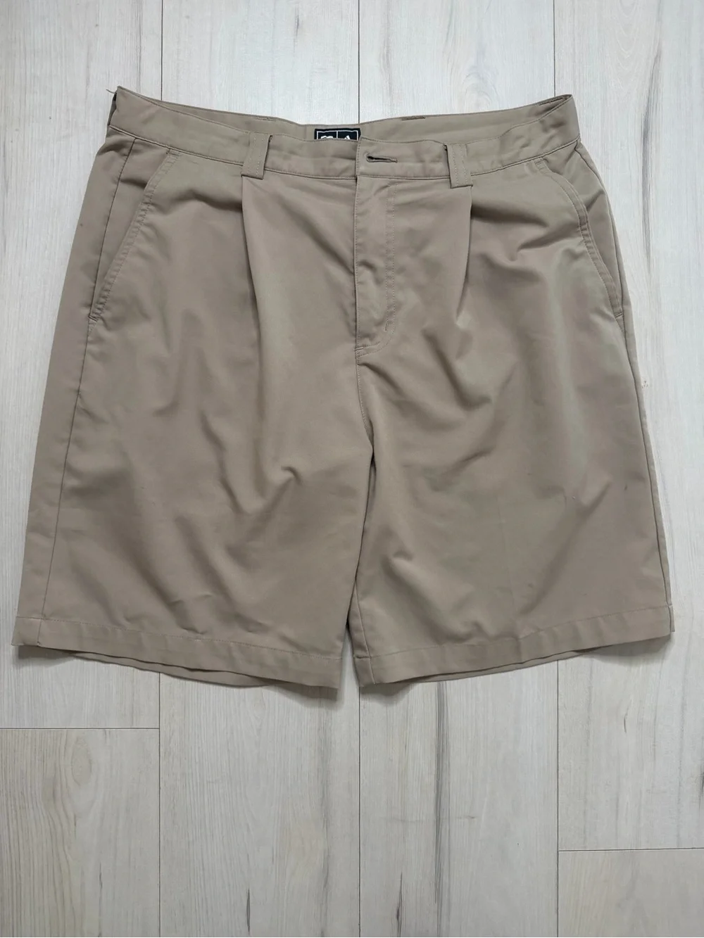 adidas Men's Flat Front Khaki Shorts